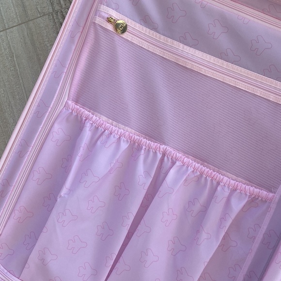 Stoney Clover Lane x Target 29” large pink spinner suitcase BNWT - Picture 10 of 10